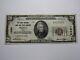 $20 1929 Piqua Ohio Oh National Currency Bank Note Bill Charter #1006 Vf++