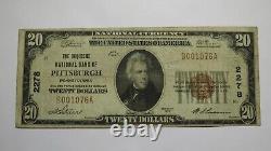 $20 1929 Pittsburgh Pennsylvania PA National Currency Bank Note Bill Ch. #2278