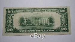 $20 1929 Pleasantville New Jersey NJ National Currency Bank Note Bill #6508 VF