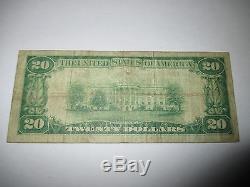 $20 1929 Pontiac Michigan MI National Currency Bank Note Bill! Ch #12288 Fine