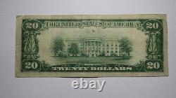 $20 1929 Portsmouth Ohio OH National Currency Bank Note Bill Charter #68 VF