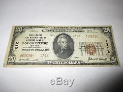 $20 1929 Poughkeepsie New York NY National Currency Bank Note Bill! Ch. #1312 VF