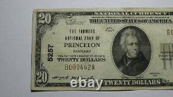 $20 1929 Princeton Kentucky KY National Currency Bank Note Bill Ch. #5257 VF++