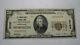 $20 1929 Punxsutawney Pennsylvania Pa National Currency Bank Note Bill! #5702 Vf