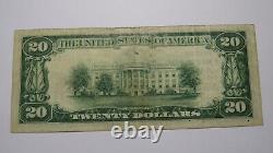 $20 1929 Quincy Massachusetts MA National Currency Bank Note Bill Ch. #517 RARE