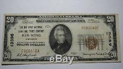 $20 1929 Red Wing Minnesota MN National Currency Bank Note Bill! Ch. #13396 VF