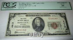 $20 1929 Reed City Michigan MI National Currency Bank Note Bill Ch. #4413 VF