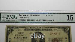 $20 1929 Rochester Minnesota MN National Currency Bank Note Bill #579 F15 PMG