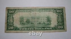 $20 1929 Romeo Michigan MI National Currency Bank Note Bill Ch. #2186 FINE+