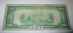 $20 1929 Rutherford New Jersey NJ National Currency Bank Note Bill Ch #5005 FINE