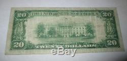 $20 1929 Saginaw Michigan MI National Currency Bank Note Bill Ch. #1918 Fine