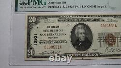 $20 1929 San Bernardino California National Currency Bank Note Bill #10931 XF45