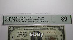 $20 1929 Sandusky Ohio OH National Currency Bank Note Bill Ch. #4792 VF30 PMG