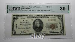 $20 1929 Stevens Point Wisconsin WI National Currency Bank Note Bill #3001 VF30