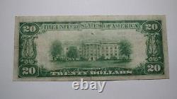 $20 1929 Terre Haute Indiana IN National Currency Bank Note Bill Ch. #47 VF