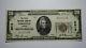 $20 1929 Toronto Kansas Ks National Currency Bank Note Bill! Ch. #6819 Au++