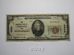 $20 1929 Toronto Ohio OH National Currency Bank Note Bill Charter #8826 Fine