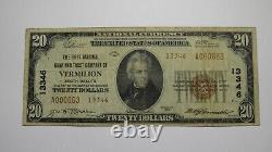 $20 1929 Vermillion South Dakota SD National Currency Bank Note Bill Ch. #13346