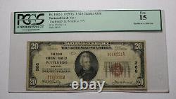 $20 1929 Waterloo New York NY National Currency Bank Note Bill Ch #368 F15 PCGS