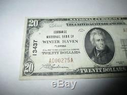$20 1929 Winter Haven Florida FL National Currency Bank Note Bill Ch. #13437 VF+