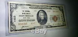 20 Dollar Note National Currency Series 1929 National Bank Monticello