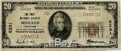 $20 National Currency First National Bank Midland MD Type 1 Series of 1929