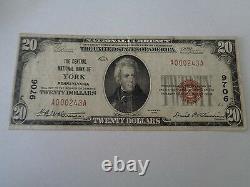 $20 National Currency Note Series 1929 Bank Of New York Low Serial Number