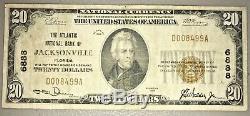 $20 National Currency Note, The Atlantic National Bank of Jacksonville, Florida