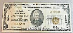 $20 National Currency Note, The Atlantic National Bank of Jacksonville, Florida