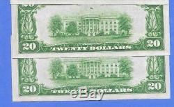 4-1929 $20 National Currency Ch# 2479 Nat. Bank Of Warren Oh Sequential# Notes
