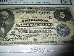 $5 1882 Ashland Pennsylvania PA National Currency Bank Note Bill Ch. #5615 PMG