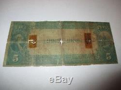 $5 1882 Athol Massachusetts MA National Currency Bank Note Bill #2172 Date Back