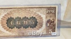 $5 1882 Chicago National Currency Bank Note Brown Back (Very High Grade)