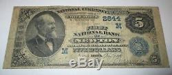 $5 1882 Newton Iowa IA National Currency Bank Note Bill Ch. #2644 Value Back