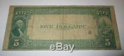 $5 1882 Newton Iowa IA National Currency Bank Note Bill Ch. #2644 Value Back