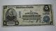 $5 1902 Andalusia Alabama Al National Currency Bank Note Bill Ch. #11955 Vf