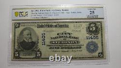 $5 1902 Atchison Kansas KS National Currency Bank Note Bill Ch. #11405 PCGS VF25