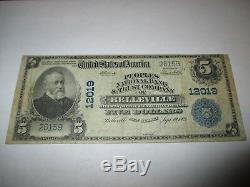 $5 1902 Belleville New Jersey NJ National Currency Bank Note Bill! #12019 FINE