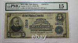 $5 1902 Belleville New Jersey NJ National Currency Bank Note Bill Ch. #12019 PMG