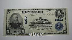 $5 1902 Bernardsville New Jersey NJ National Currency Bank Note Bill! #6960 XF++
