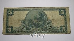 $5 1902 Catasauqua Pennsylvania PA National Currency Bank Note Bill! #1411 FINE