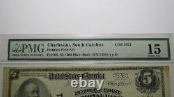 $5 1902 Charleston South Carolina SC National Currency Bank Note Bill #1621 F15