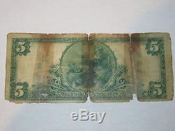 $5 1902 Clinton New Jersey NJ National Currency Bank Note Bill! Chart #2246