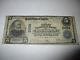 $5 1902 Des Moines Iowa Ia National Currency Bank Note Bill! #2886 Rare Fine