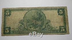 $5 1902 East Mauch Chunk Pennsylvania PA National Currency Bank Note Bill! #8446