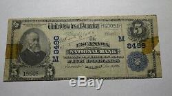 $5 1902 Escanaba Michigan MI National Currency Bank Note Bill Ch. #8496 RARE
