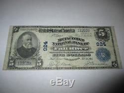 $5 1902 Fall River Massachusetts MA National Currency Bank Note Bill! Ch. #924