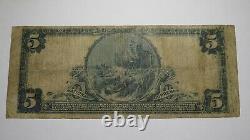 $5 1902 Fayette City Pennsylvania PA National Currency Bank Note Bill Ch. #6800
