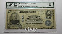 $5 1902 Galveston Texas TX National Currency Bank Note Bill! Ch. #12475 PMG F15