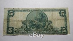 $5 1902 Granite City Illinois IL National Currency Bank Note Bill! Ch. #6564